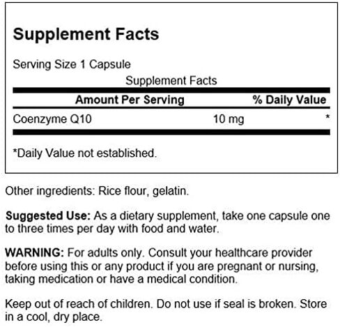 Swanson Coq10 10 Milligrams 100 Capsules in Saudi Arabia