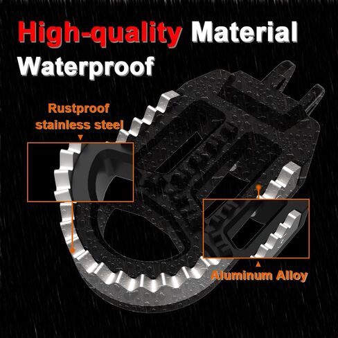 Xitomer Stainless + Rubber Motorcycle Bike Foot Pegs, Fit for MSX125/GROM 2013-2024, MONKEY125 20-24, Motorcycle Footrest Wide Fat Foot Pegs Footpeg Footrest in Saudi Arabia