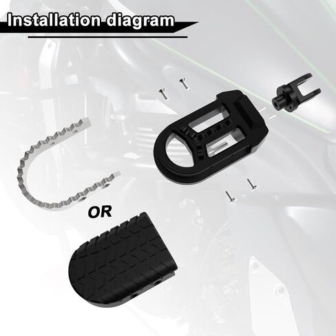 Xitomer Stainless + Rubber Motorcycle Bike Foot Pegs, Fit for MSX125/GROM 2013-2024, MONKEY125 20-24, Motorcycle Footrest Wide Fat Foot Pegs Footpeg Footrest in Saudi Arabia