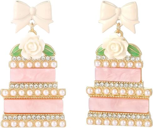 Madison Tyler Rhinestone Dangle Wedding Earrings for Brides|Bride Earring for Bachelorette Party for Women Girls|Wedding Gifts in Kuwait