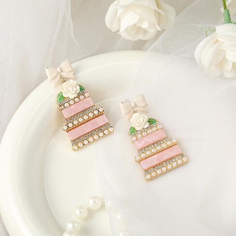 Madison Tyler Rhinestone Dangle Wedding Earrings for Brides|Bride Earring for Bachelorette Party for Women Girls|Wedding Gifts in Kuwait