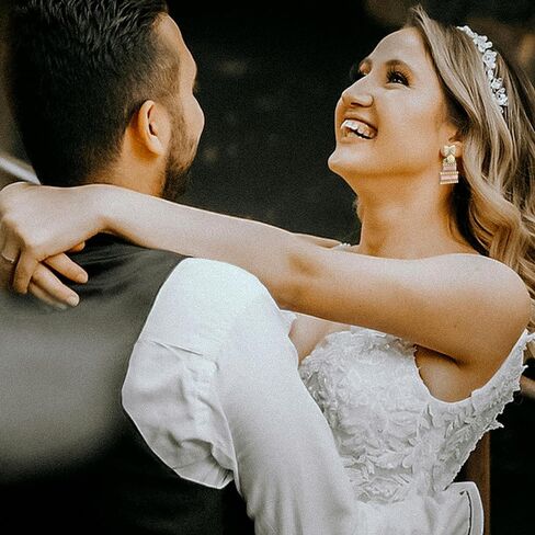 Madison Tyler Rhinestone Dangle Wedding Earrings for Brides|Bride Earring for Bachelorette Party for Women Girls|Wedding Gifts in Kuwait