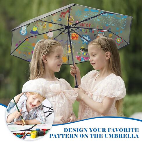 مظلة فقاعية شفافة مع دانتيل - قبة مقاومة للرياح والمطر مع رؤية شفافة، تصميم خفيف الوزن للأطفال وحفلات الزفاف والجولف والتنقل والسفر (أسود) in Kuwait