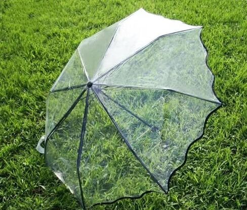مظلة فقاعية شفافة مع دانتيل - قبة مقاومة للرياح والمطر مع رؤية شفافة، تصميم خفيف الوزن للأطفال وحفلات الزفاف والجولف والتنقل والسفر (أسود) in Kuwait