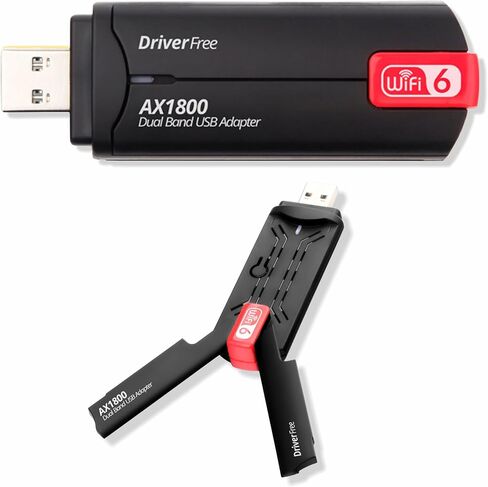محول WiFi 6 USB ثنائي النطاق AX1800 2.4G/5 جيجا هرتز بطاقة شبكة Wi-Fi Dongle USB 3.0 WiFi6 لنظام التشغيل Windows 7/10/11، التوصيل والتشغيل - ReynaTech in Saudi Arabia