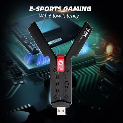 محول WiFi 6 USB ثنائي النطاق AX1800 2.4G/5 جيجا هرتز بطاقة شبكة Wi-Fi Dongle USB 3.0 WiFi6 لنظام التشغيل Windows 7/10/11، التوصيل والتشغيل - ReynaTech in Saudi Arabia