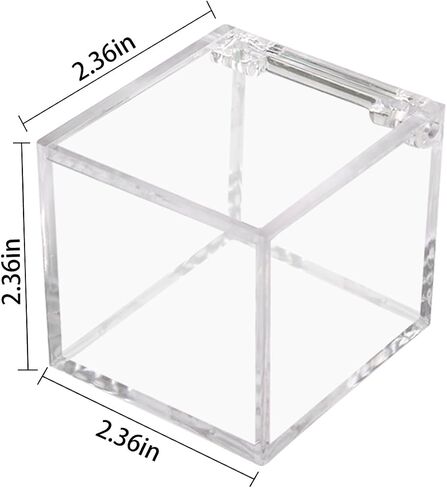 2 PCS Golf Ball Display Case, UV Protected Golf Ball Display Cube, Acrylic Case Clear Display Holder for Golf Balls, 2.36 x 2.36 x 2.36 Inch in Saudi Arabia