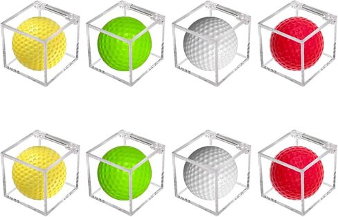 2 PCS Golf Ball Display Case, UV Protected Golf Ball Display Cube, Acrylic Case Clear Display Holder for Golf Balls, 2.36 x 2.36 x 2.36 Inch in Saudi Arabia