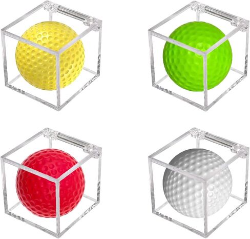 2 PCS Golf Ball Display Case, UV Protected Golf Ball Display Cube, Acrylic Case Clear Display Holder for Golf Balls, 2.36 x 2.36 x 2.36 Inch in Saudi Arabia