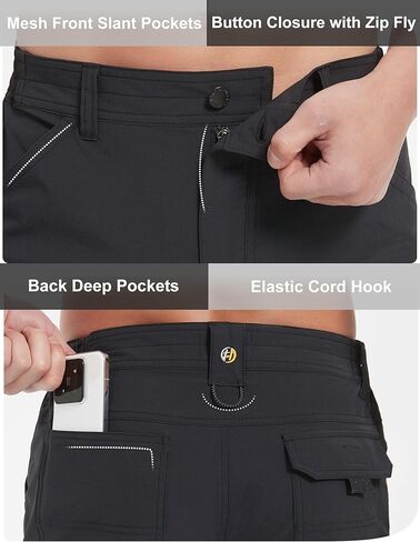 Hiking Shorts Men Cargo Quick Dry Lightweight Stretch Tactical Shorts for Fishing Travel Casual with Multi Pockets in Kuwait