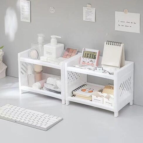 Desk Organizer Pen Holder for Desktop Storage,Tabletop Makeup Organizer,Desk Organization for School, Home, Office Supplies,Bathroom, Dresser (White) in Saudi Arabia