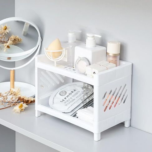 Desk Organizer Pen Holder for Desktop Storage,Tabletop Makeup Organizer,Desk Organization for School, Home, Office Supplies,Bathroom, Dresser (White) in Saudi Arabia