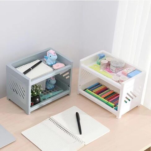 Desk Organizer Pen Holder for Desktop Storage,Tabletop Makeup Organizer,Desk Organization for School, Home, Office Supplies,Bathroom, Dresser (White) in Saudi Arabia