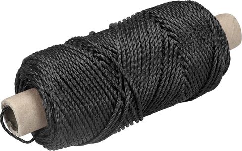 MECCANIXITY Twisted Mason Line Nylon Twine String Cord Black 100M/109 Yard 3MM Dia for Netting, Landscaping, Home Improvement, DIY Projects, Crafting, Masonry, Gardening in Saudi Arabia
