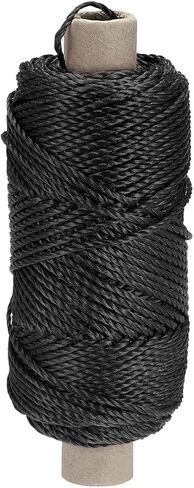 MECCANIXITY Twisted Mason Line Nylon Twine String Cord Black 100M/109 Yard 3MM Dia for Netting, Landscaping, Home Improvement, DIY Projects, Crafting, Masonry, Gardening in Saudi Arabia