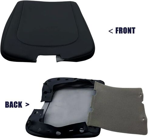 sportuli Leather Center Console Lid Armrest Jump Seat Cover Replacement for 2013-2018 Dodge Ram 1500 2500 3500, Leather Cover Only (Black) in Saudi Arabia