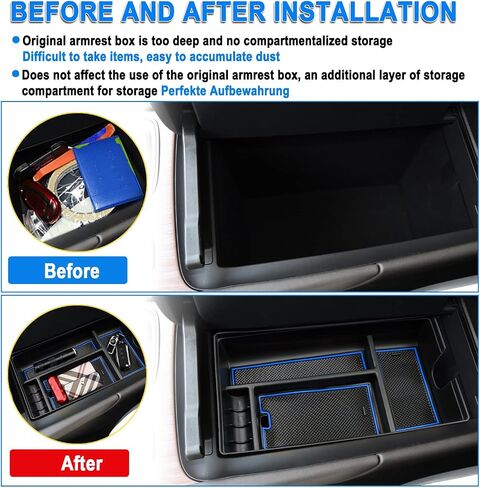 SHAOHAO for 2023 2024 Lexus RX Center Console Organizer 2023 2024 RX350/RX350h/RX450h/RX500h الملحقات 2023 2024 RX 350&RX 350h (ممتاز/ممتاز +/فاخر) RX 500h صينية مسند ذراع مع حامل للعملات المعدنية in Saudi Arabia