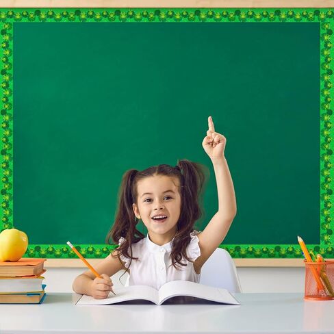 72.18 ft Frog Bulletin Board Borders Frog Border Trim Frog Pattern Border Rolled Bulletin Board Decorations for Kindergarten Preschool School Classroom Offices Blackboard Green Wall Decoration in Saudi Arabia