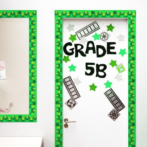 72.18 ft Frog Bulletin Board Borders Frog Border Trim Frog Pattern Border Rolled Bulletin Board Decorations for Kindergarten Preschool School Classroom Offices Blackboard Green Wall Decoration in Saudi Arabia
