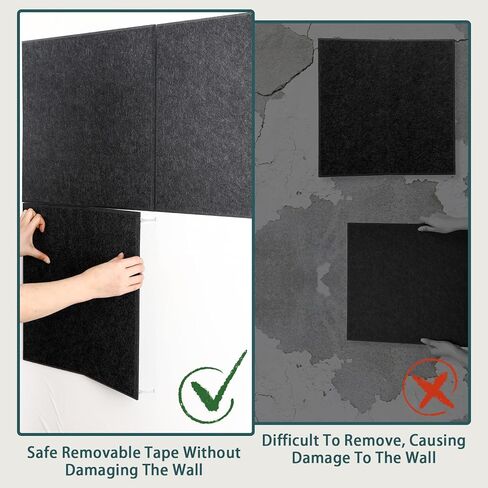 AUGSUN 6 حزمة لوحة الفلين الكبيرة 48 بوصة × 32 بوصة، لوح شعر كبير من بلاط الحائط مع وسادات لاصقة آمنة قابلة للإزالة، لوحة إعلانات كبيرة قابلة للطي، لوحة فلين 47.2 × 31.5 بوصة للجدران، المنزل، المكتب، المدرسة in Kuwait