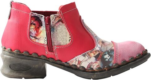 TMA EYES Women's Leather Ankle Booties Casual and Fashion Shoes with side Zipper in Saudi Arabia