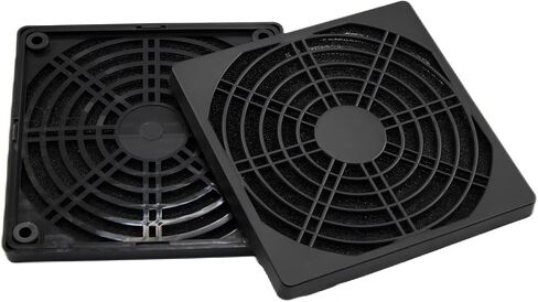 4 Pcs 120mm Black Square Plastic Cooling Fan Filter Cover, Dust Screen for Filter Fan Chassis, for PC Computer Case, Server Case, Mesh Design for Effective Dust Protection in Saudi Arabia