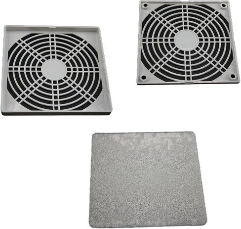 4 Pcs 120mm Black Square Plastic Cooling Fan Filter Cover, Dust Screen for Filter Fan Chassis, for PC Computer Case, Server Case, Mesh Design for Effective Dust Protection in Saudi Arabia
