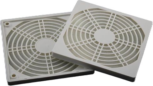 4 Pcs 120mm Black Square Plastic Cooling Fan Filter Cover, Dust Screen for Filter Fan Chassis, for PC Computer Case, Server Case, Mesh Design for Effective Dust Protection in Saudi Arabia