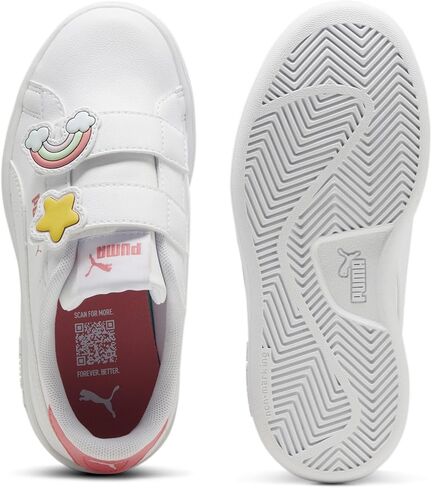 حذاء رياضي PUMA Smash Hook and Loop، أبيض باشنفروت، 13.5 US للجنسين للأطفال الصغار in Saudi Arabia
