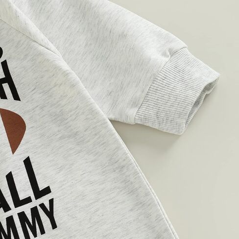 On Sundays We Watch Footabll With Daddy and Mommy Jumpsuit Baby boy Girl Long Sleeve Romper Palysuit Football Outfits in Saudi Arabia