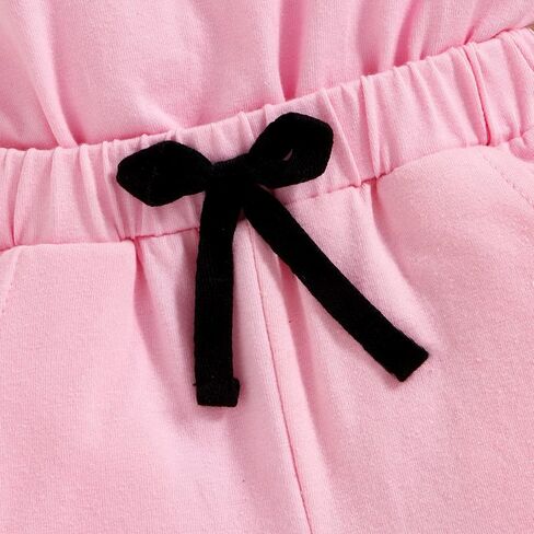 Toddler Baby Girl Clothes Summer Romper Sleeveless Letter Print Short Jumpsuit One-Piece Halter Infant Outfit in Saudi Arabia