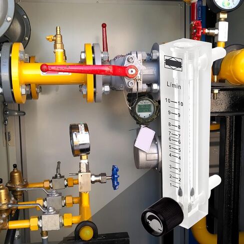 Gas Flowmeter, Multicolor Acrylic 1-10LPM Oxygen Air Gas Flowmeter with Control Valve for Measuring Controlling Gas Flow (1-10LPM) in Saudi Arabia