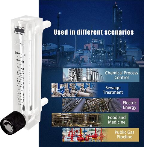 Gas Flowmeter, Multicolor Acrylic 1-10LPM Oxygen Air Gas Flowmeter with Control Valve for Measuring Controlling Gas Flow (1-10LPM) in Saudi Arabia
