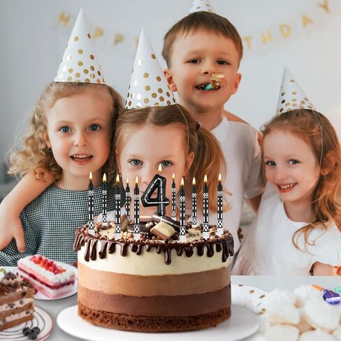 13pcs Racing Cars Themed Birthday Candles, Black and White Checkered Birthday Candles for Cake Numeral Candle Number Cake Topper for Boys Girls Theme Party Decoration (1) in Saudi Arabia