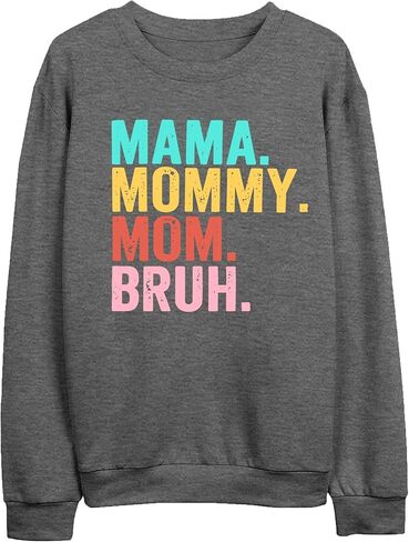 LAZYCHILD Mama Sweatshirt for Women Mama Mommy Mom Bruh Shirt Cute Funny Graphic Mom Tshirts Crewneck Pullover Tee in Saudi Arabia
