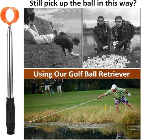 Golf Ball Retriever, 9FT Aluminum Alloy Golf Ball Retriever Telescopic Golf Accessories Golf Gift for Men in Saudi Arabia