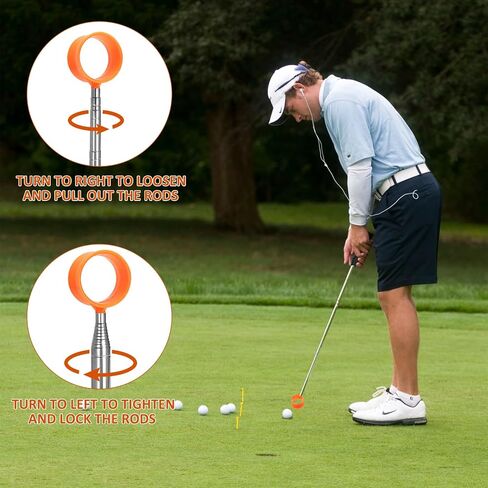Golf Ball Retriever, 9FT Aluminum Alloy Golf Ball Retriever Telescopic Golf Accessories Golf Gift for Men in Saudi Arabia