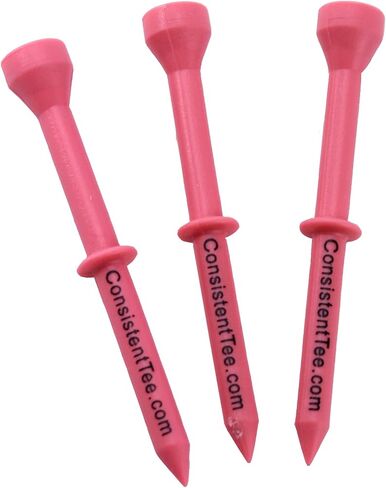 Consistent 2 Tee 3 1/4" Golf Tee Packs - Pink in Saudi Arabia