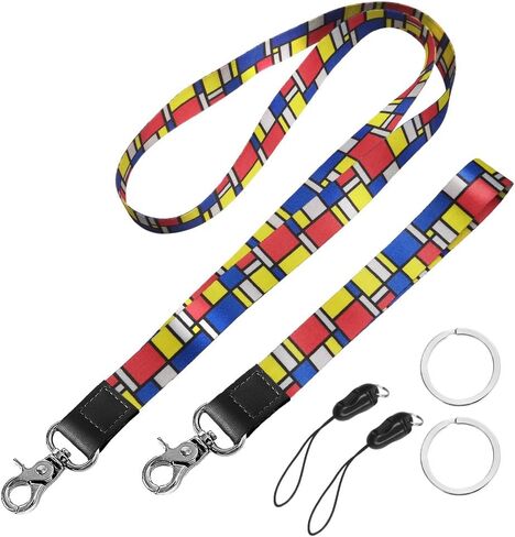 Wrist and Neck Lanyard for ID Badge Holder, Keys Chain for Women Men, Neck Wristlet Lanyard Set with Key ring & Metal Clasp, Cute Cool Lanyard Strap for Kid Teacher student School Wallet in Saudi Arabia