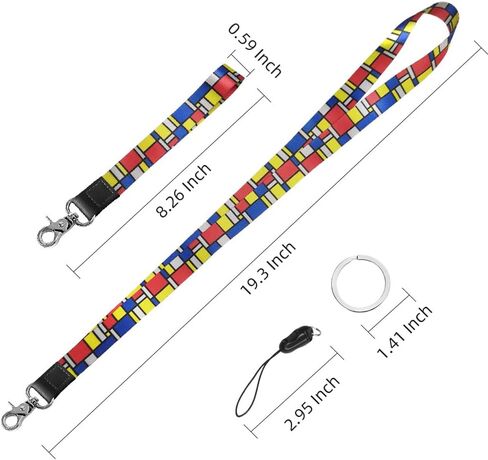 Wrist and Neck Lanyard for ID Badge Holder, Keys Chain for Women Men, Neck Wristlet Lanyard Set with Key ring & Metal Clasp, Cute Cool Lanyard Strap for Kid Teacher student School Wallet in Saudi Arabia
