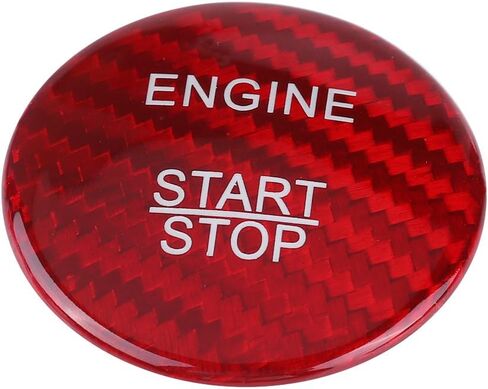 Car Engine Start Button Cover, Carbon Fiber Push to Start Button Cover for Mercedes Benz A B C GLC GLA CLA ML GL Class W176 W246 W205 X253 X156 C117(Black) in Saudi Arabia