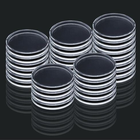 Hitefu 30pcs Silver Dollar Case, 38mm Plastic Silver Coin Holder Case, Clear Silver Dollar Coin Capsule Box for Coin Collection (Round) in Saudi Arabia
