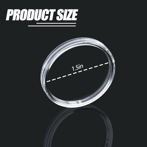 Hitefu 30pcs Silver Dollar Case, 38mm Plastic Silver Coin Holder Case, Clear Silver Dollar Coin Capsule Box for Coin Collection (Round) in Saudi Arabia