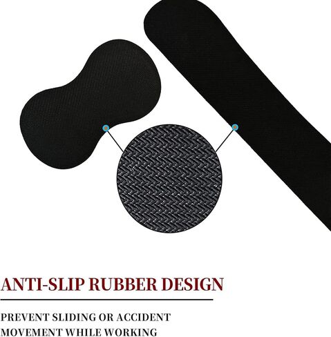 Keyboard Wrist Rest + Mouse Wrist Rest Pad Set with Coasters, Inspirational Quote Stay Positive Work Hard and Make It Happen Wrist Mouse Pad with Non-Slip Rubber Base for Home Office Working Studying in Saudi Arabia