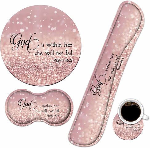 مسند معصم لوحة المفاتيح + مسند معصم للفأرة مع قواعد أكواب، اقتباس ملهم ابق إيجابيًا في العمل الجاد واجعله يحدث وسادة ماوس للمعصم مع قاعدة مطاطية مضادة للانزلاق للدراسة في المنزل والمكتب in Kuwait