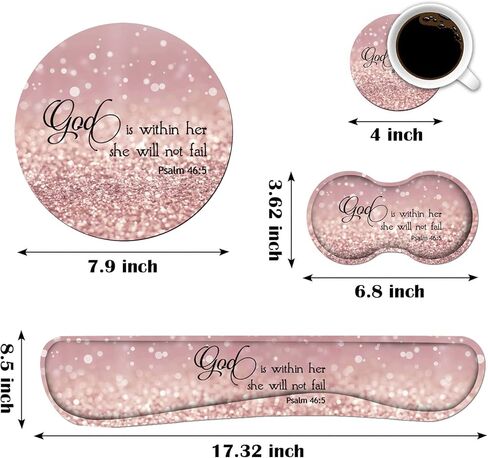 مسند معصم لوحة المفاتيح + مسند معصم للفأرة مع قواعد أكواب، اقتباس ملهم ابق إيجابيًا في العمل الجاد واجعله يحدث وسادة ماوس للمعصم مع قاعدة مطاطية مضادة للانزلاق للدراسة في المنزل والمكتب in Kuwait