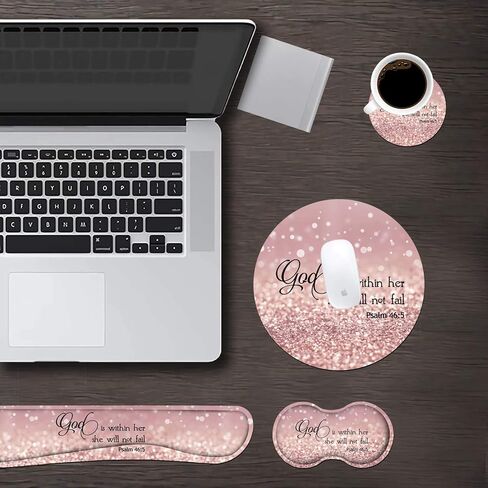 مسند معصم لوحة المفاتيح + مسند معصم للفأرة مع قواعد أكواب، اقتباس ملهم ابق إيجابيًا في العمل الجاد واجعله يحدث وسادة ماوس للمعصم مع قاعدة مطاطية مضادة للانزلاق للدراسة في المنزل والمكتب in Kuwait