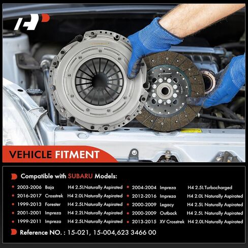مجموعة قابض ناقل الحركة A-Premium متوافقة مع Subaru Outback 2000-2009، Forester 1999-2013، Impreza 1999-2016، Crosstrek 2016-2017، Legacy 2000-2009، XV Crosstrek 2013-2015، Baja 2003-2006 in Saudi Arabia