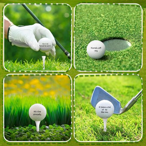 24 Pcs Golf Ball Gift Set Golf Gifts for Men Trick Golf Balls Retirement Gifts for Dad Includes 12 Golf Balls 12 Golf Tees for Golfers Golf Lovers Retirement Gifts in Saudi Arabia