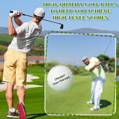 24 Pcs Golf Ball Gift Set Golf Gifts for Men Trick Golf Balls Retirement Gifts for Dad Includes 12 Golf Balls 12 Golf Tees for Golfers Golf Lovers Retirement Gifts in Saudi Arabia